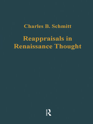 cover image of Reappraisals in Renaissance Thought